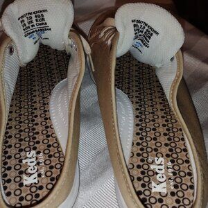 Keds Lace Up Mule Sneaker Women Size 9.5 medium, Tan and White